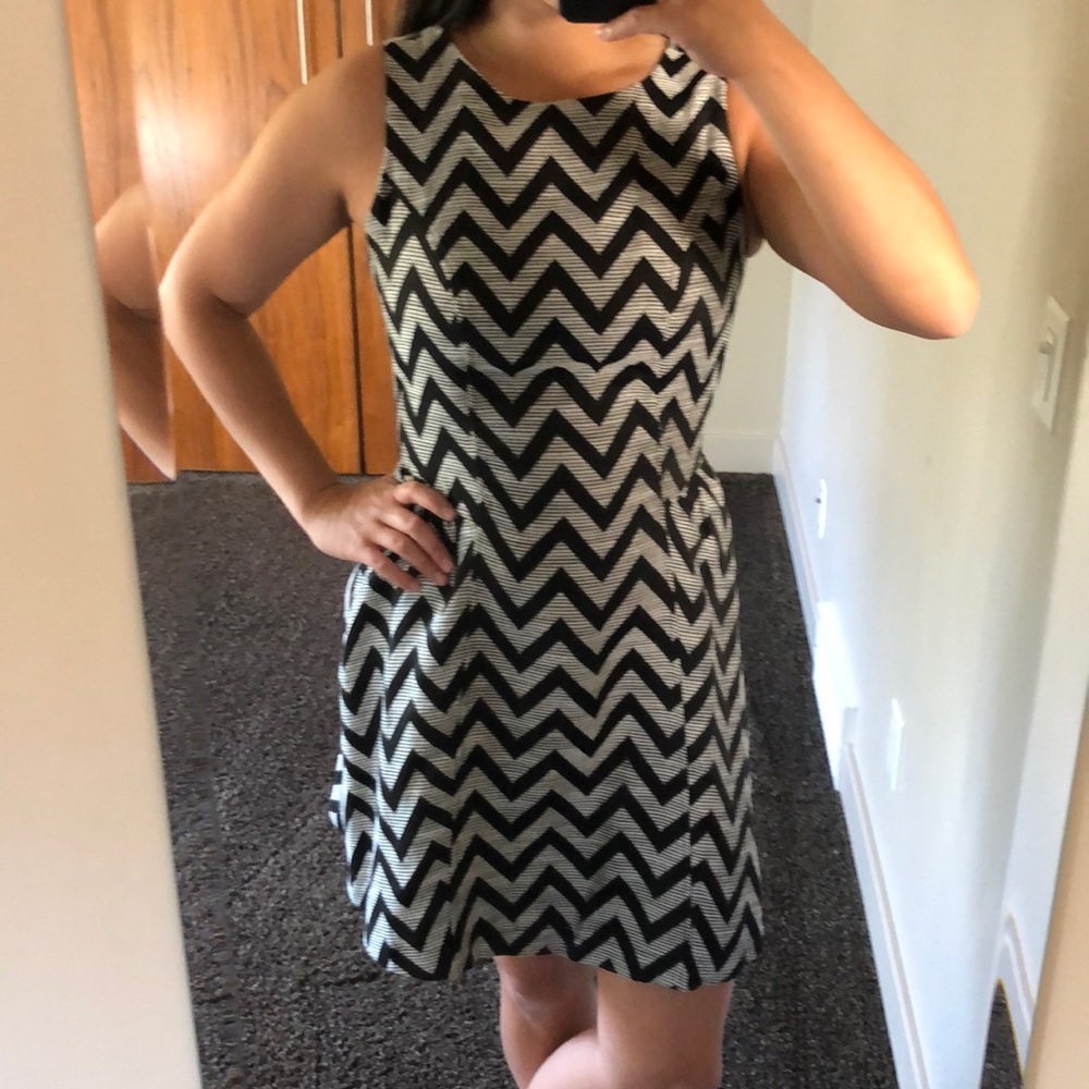 Black and Grey Chevron dress